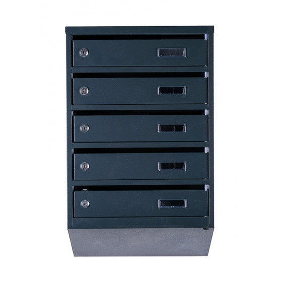Mailbox for 5 apartments (YP-05-A anthracite)