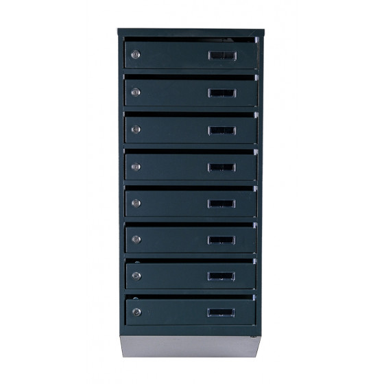 Mailbox for 8 apartments (YP-08-A anthracite)