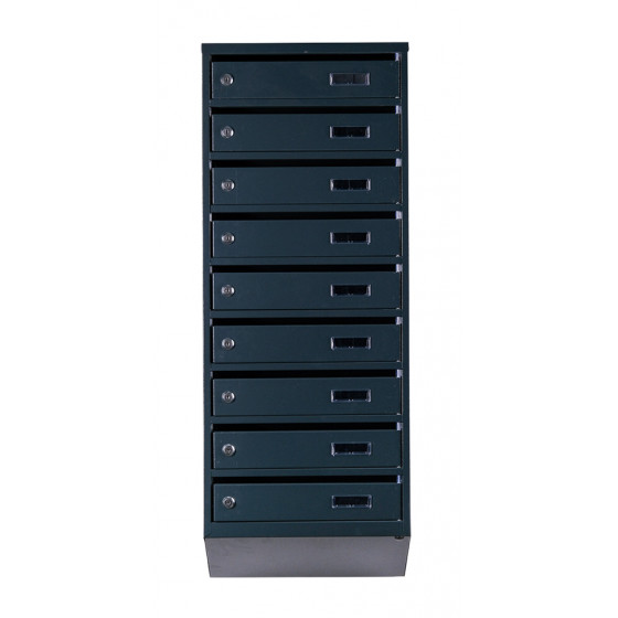 Mailbox for 9 apartments (YP-09-A anthracite)