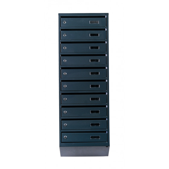 Mailbox for 10 apartments (YP-10-A anthracite)