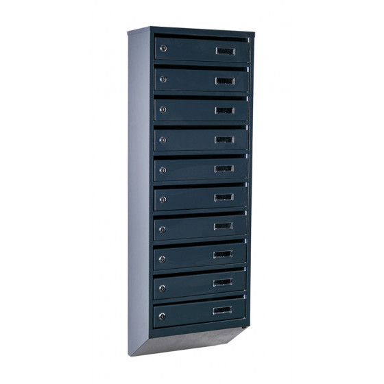 Mailbox for 10 apartments (YP-10-A anthracite)