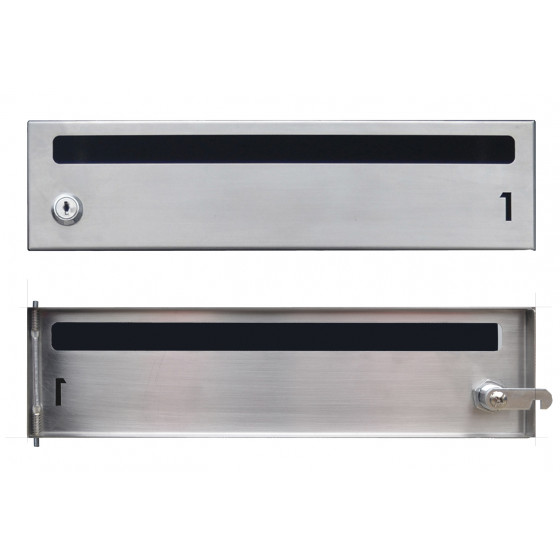 Mailbox for 5 apartments anthracite (E1-F stainless steel)