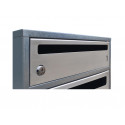 Mailbox for 7 apartments anthracite (E2-F stainless steel)