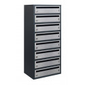Mailbox for 8 apartments anthracite (E2-F stainless steel)