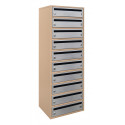 Mailbox for 10 apartments beige (E2-F stainless steel)