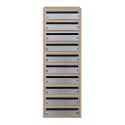 Mailbox for 10 apartments beige (E2-F stainless steel)
