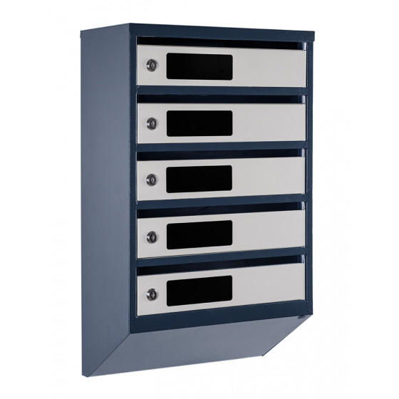 Mailbox for 5 apartments (YP-05-C anthracite-gray)