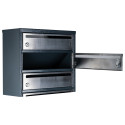 Mailbox for 4 apartments anthracite (E1-F stainless steel)