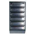 Mailbox for 6 apartments anthracite (E1-F stainless steel)