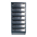 Mailbox for 7 apartments anthracite (E1-F stainless steel)