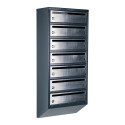 Mailbox for 7 apartments anthracite (E1-F stainless steel)