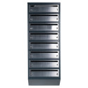 Mailbox for 8 apartments anthracite (E1-F stainless steel)
