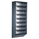 Mailbox for 8 apartments anthracite (E1-F stainless steel)