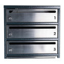 Mailbox for 9 apartments anthracite (E1-F stainless steel)