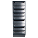 Mailbox for 9 apartments anthracite (E1-F stainless steel)