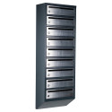 Mailbox for 9 apartments anthracite (E1-F stainless steel)