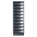 Mailbox for 10 apartments anthracite (E1-F stainless steel)