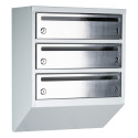 Mailbox for 3 apartments gray (E1-F stainless steel)