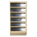 Mailbox for 6 apartments beige (E1-F stainless steel)