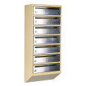 Mailbox for 7 apartments beige (E1-F stainless steel)