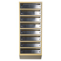 Mailbox for 8 apartments beige (E1-F stainless steel)