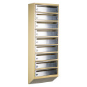 Mailbox for 9 apartments beige (E1-F stainless steel)