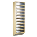 Mailbox for 10 apartments beige (E1-F stainless steel)
