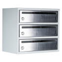 Mailbox for 3 apartments gray (E2-F stainless steel)