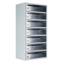 Mailbox for 7 apartments gray (E2-F stainless steel)