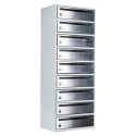 Mailbox for 9 apartments gray (E2-F stainless steel)