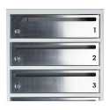Mailbox for 10 apartments gray (E2-F stainless steel)