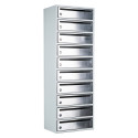 Mailbox for 10 apartments gray (E2-F stainless steel)