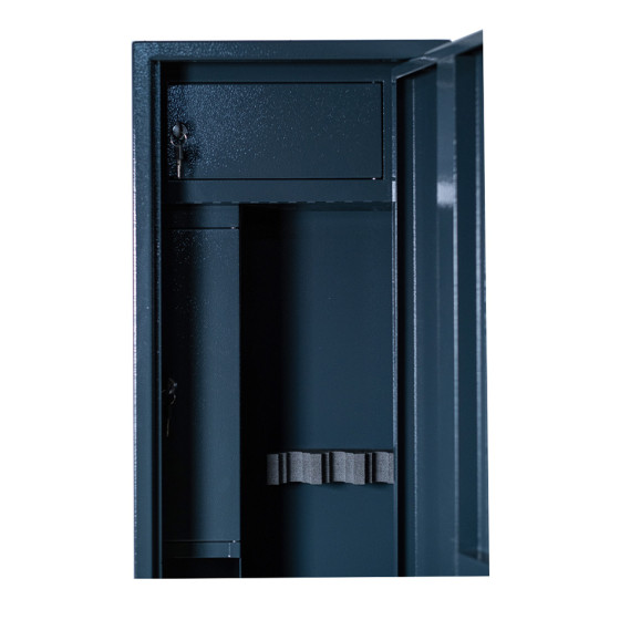 Metal safe for storing a rifles with a tray for cartridges – Levmetal SZ-160.3/M (Anthracite)