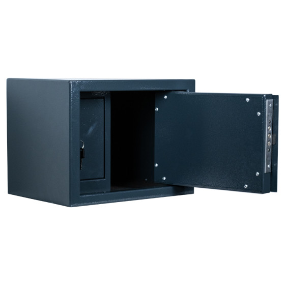 Metal safe for storing a pistol with a tray for cartridges – Levmetal SZ-25.1/M (Anthracite)