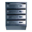 Mailbox for 4 apartments (YP-04-A anthracite stainless steel)
