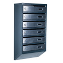 Mailbox for 6 apartments (YP-06-A anthracite stainless steel)