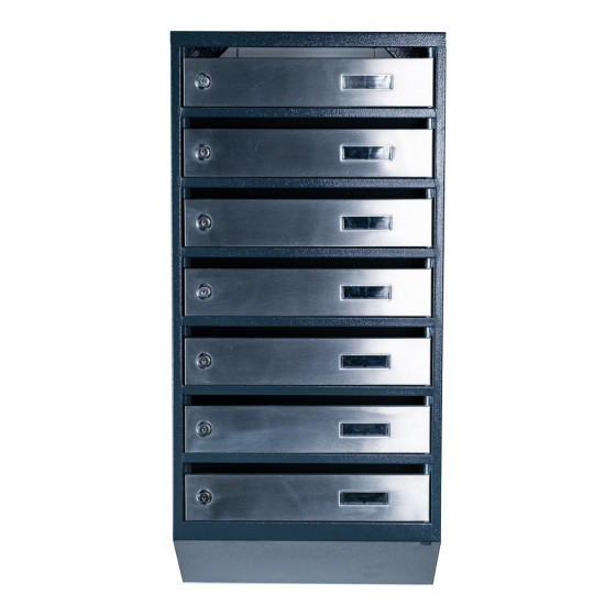 Mailbox for 7 apartments (YP-07-A anthracite stainless steel)
