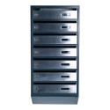 Mailbox for 7 apartments (YP-07-A anthracite stainless steel)