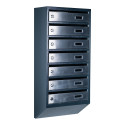 Mailbox for 7 apartments (YP-07-A anthracite stainless steel)