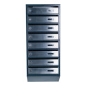 Mailbox for 8 apartments (YP-08-A anthracite stainless steel)