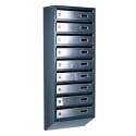 Mailbox for 9 apartments (YP-09-A anthracite stainless steel)