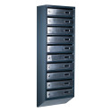 Mailbox for 10 apartments (YP-10-A anthracite stainless steel)