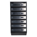 Mailbox for 7 apartments (YP-07-A black stainless steel)
