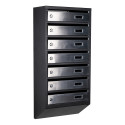 Mailbox for 7 apartments (YP-07-A black stainless steel)