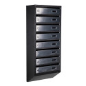 Mailbox for 8 apartments (YP-08-A black stainless steel)