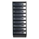 Mailbox for 9 apartments (YP-09-A black stainless steel)