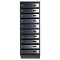 Mailbox for 10 apartments (YP-10-A black stainless steel)