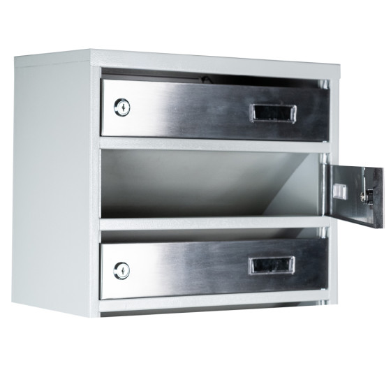 Mailbox for 4 apartments (YP-04-A gray stainless steel)