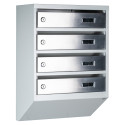 Mailbox for 4 apartments (YP-04-A gray stainless steel)