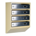 Mailbox for 4 apartments (YP-04-A beige stainless steel)